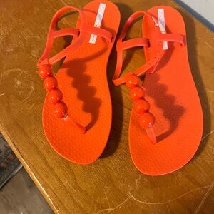Ipanema Stylish Orange Sandals Made in Brazil